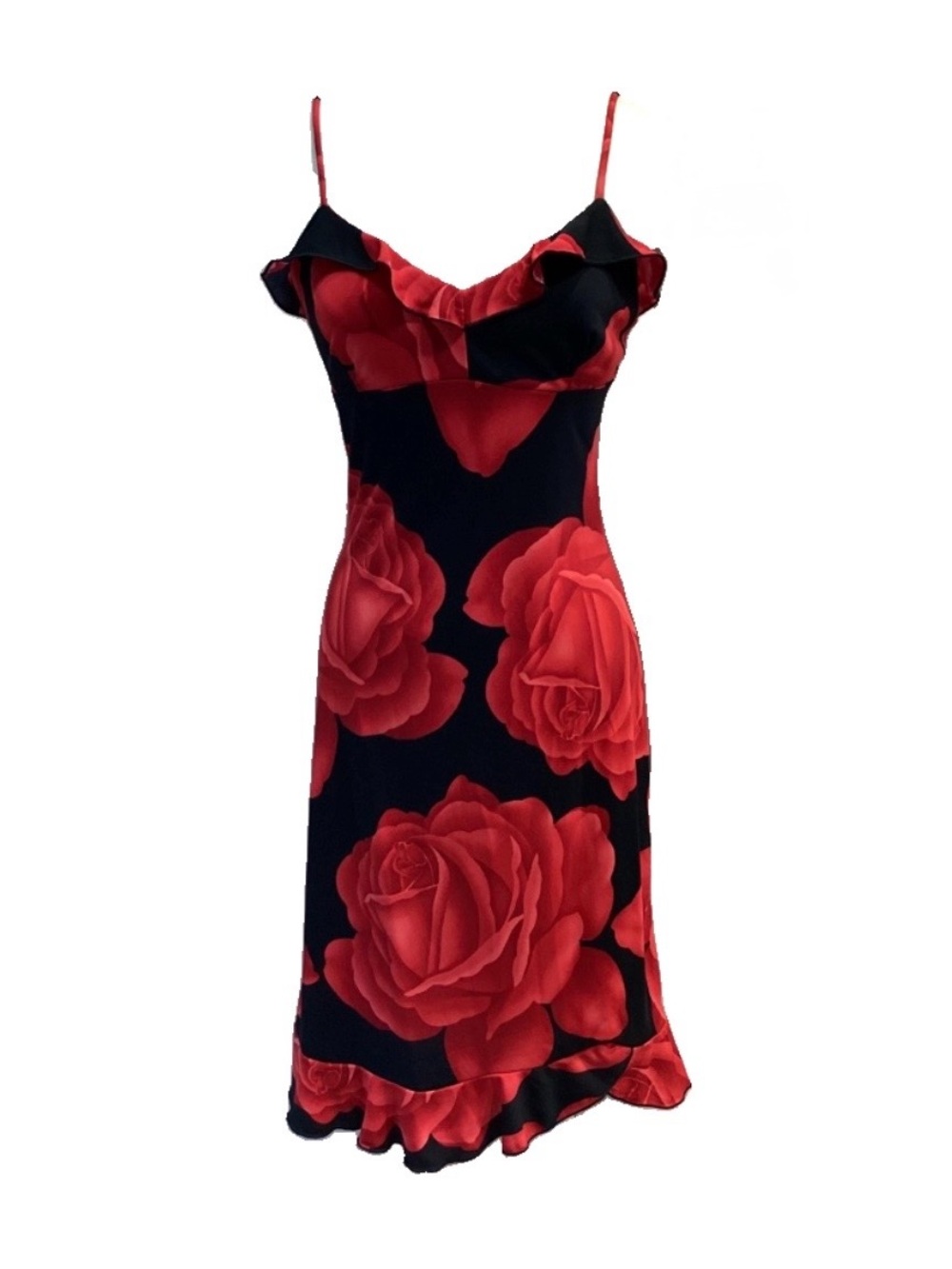 Vintage Y2K La Belle Rose Slip Dress Gothic Whimsygoth 90s vampy floral medium